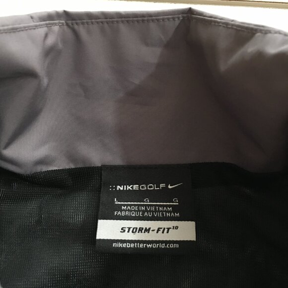 Nike Golf Mens Large Gray Jacket Full Zip Windbreaker Storm Fit Mesh Lined - Picture 3 of 10